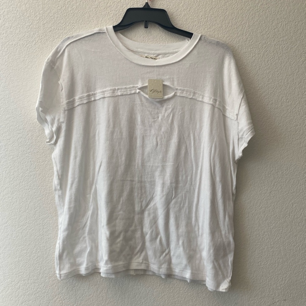 Free People M oversized white shirt